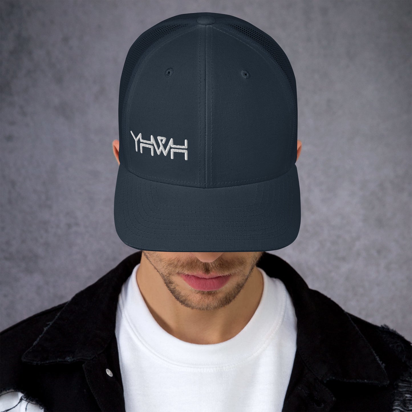 YHWH - Retro Trucker - White Edge