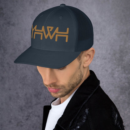 YHWH - Retro Trucker - Gold