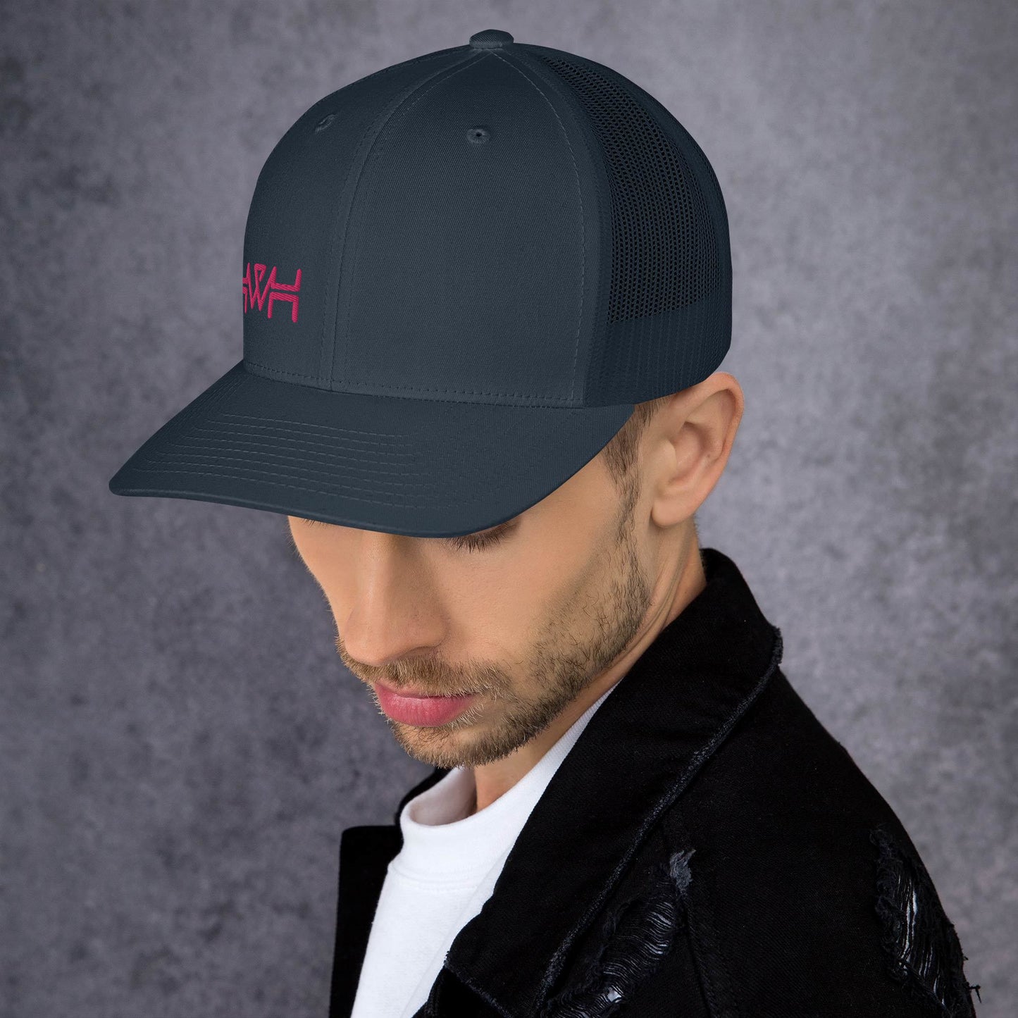 YHWH - Retro Trucker - Pink Edge