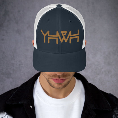 YHWH - Retro Trucker - Gold