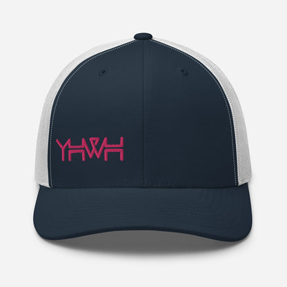 YHWH - Retro Trucker - Pink Edge