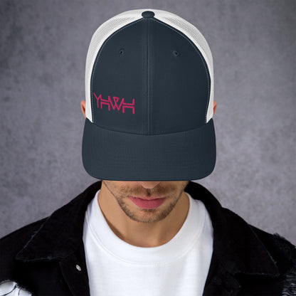 YHWH - Retro Trucker - Pink Edge