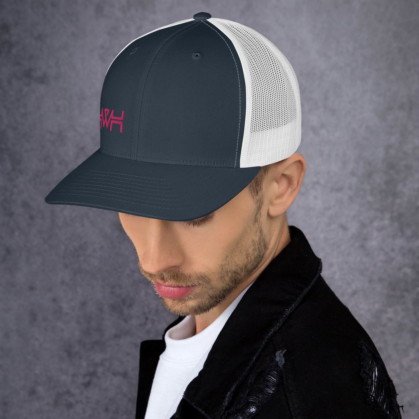 YHWH - Retro Trucker - Pink Edge