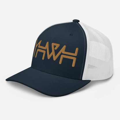 YHWH - Retro Trucker - Gold