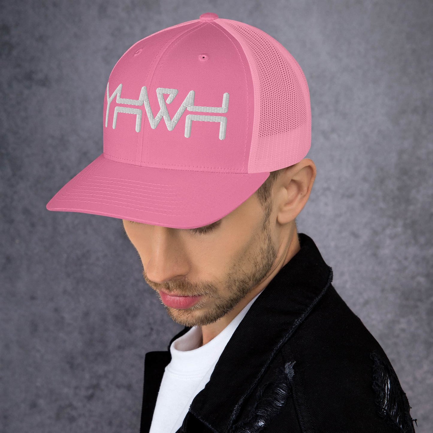 YHWH - Retro Trucker - White