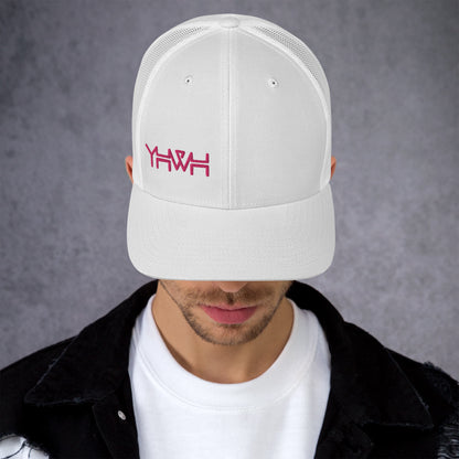 YHWH - Retro Trucker - Pink Edge