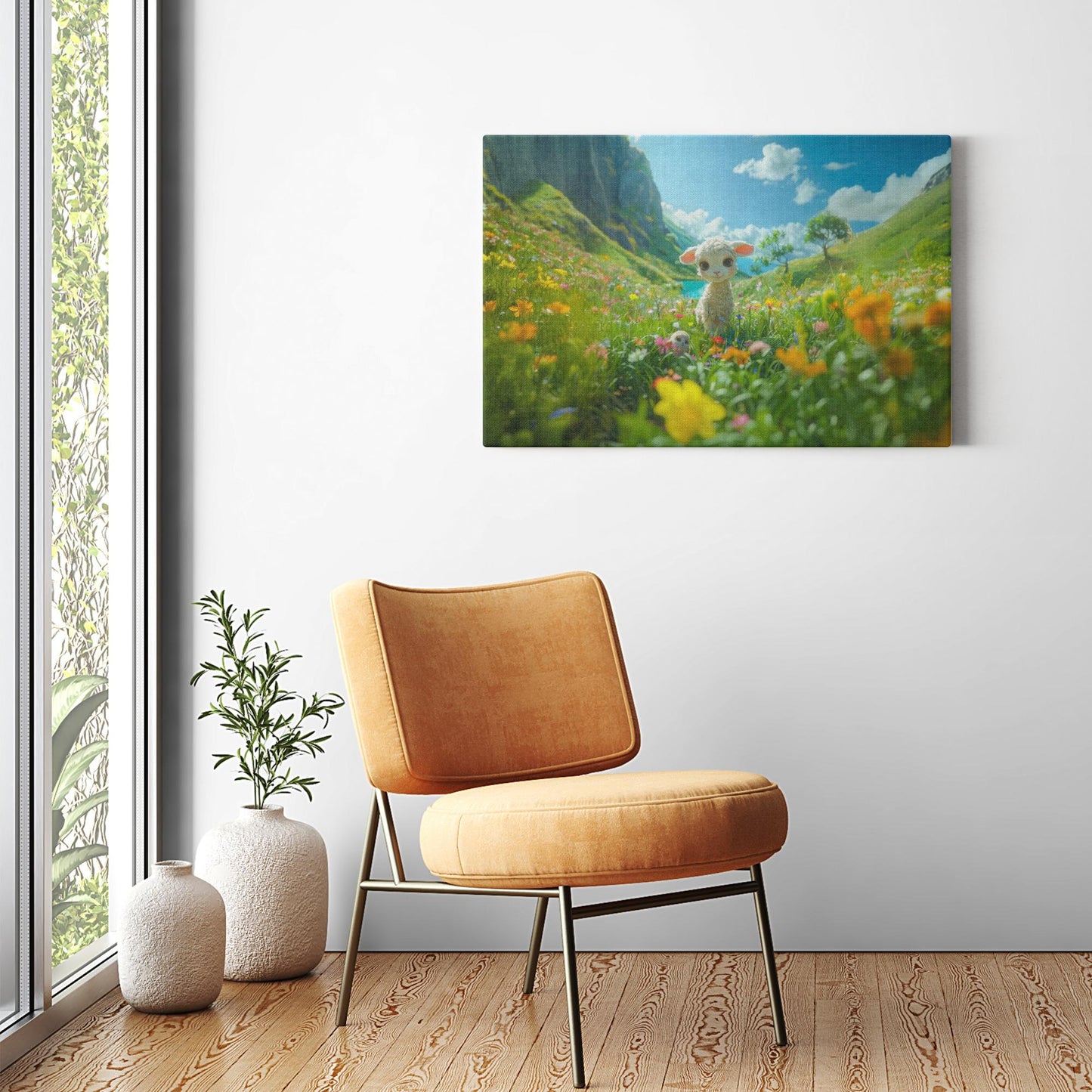 Canvas Wraps - Little Lamb & Green Pastures - Landscape