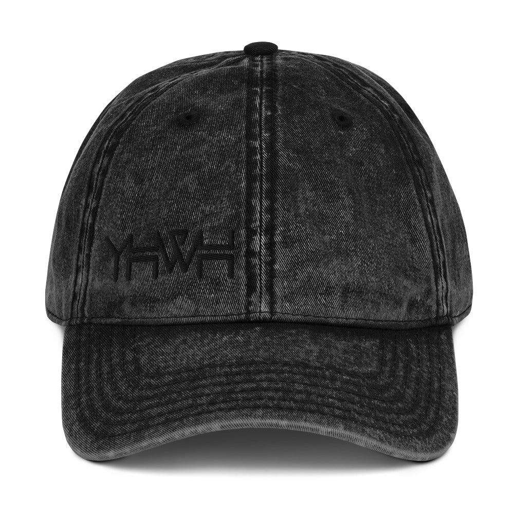 YHWH - Dad Hat Vintage Buckle - Black Edge