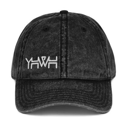 YHWH - Dad Hat Vintage Buckle - White Edge