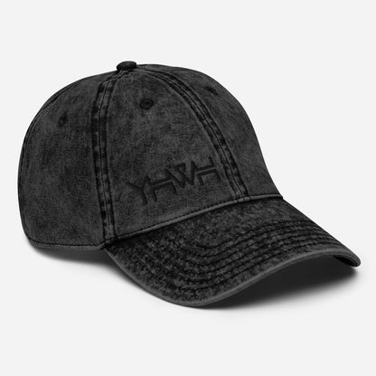 YHWH - Dad Hat Vintage Buckle - Black Edge