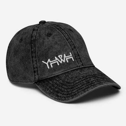 YHWH - Dad Hat Vintage Buckle - White Edge