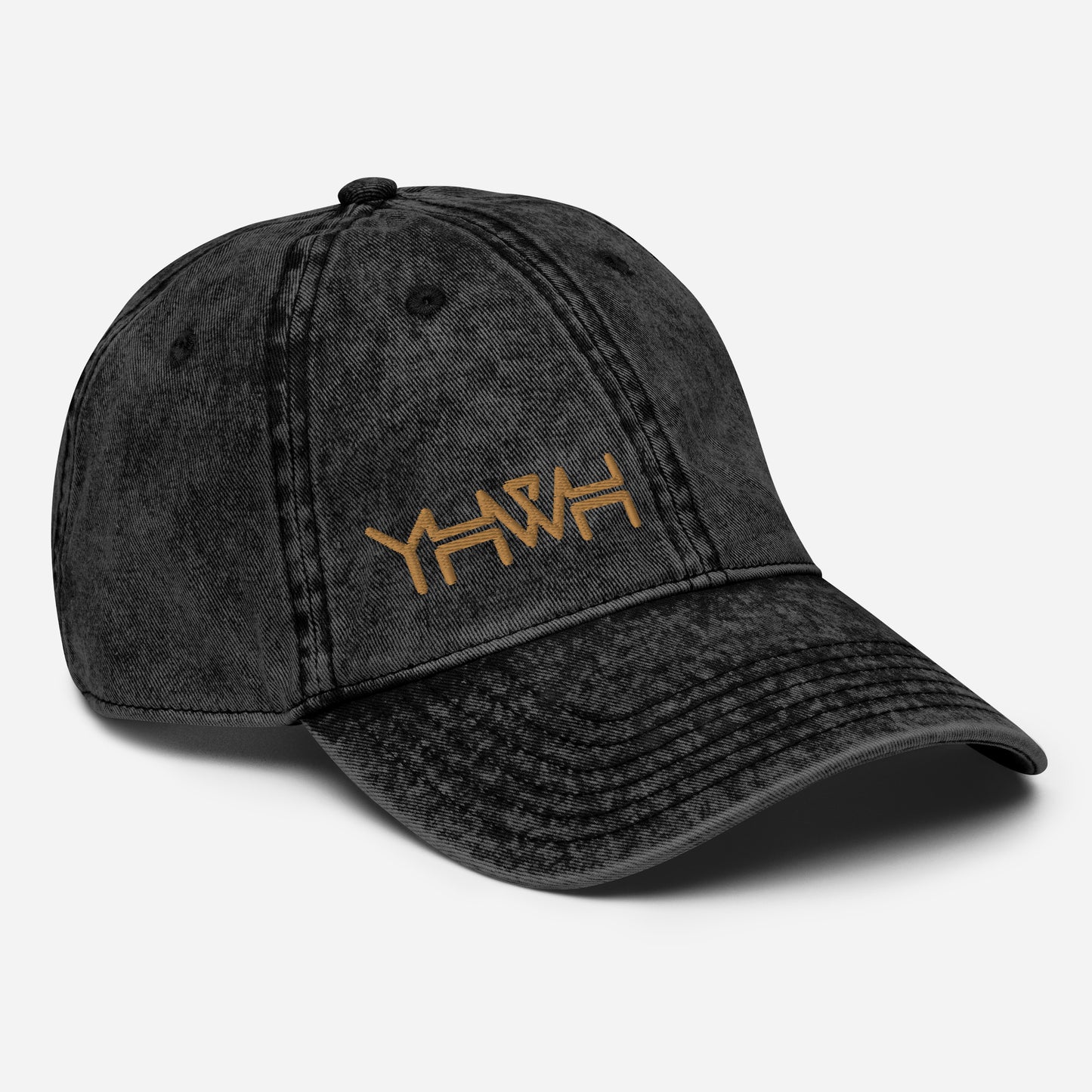 YHWH - Dad Hat Vintage Buckle - Gold Edge