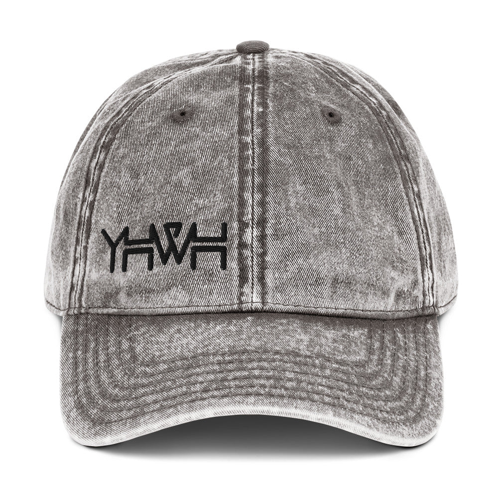 YHWH - Dad Hat Vintage Buckle - Black Edge