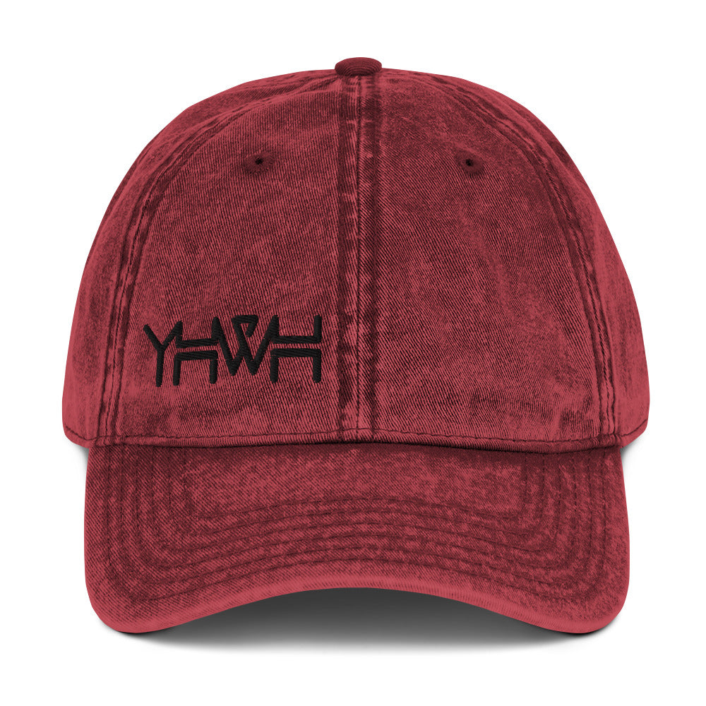 YHWH - Dad Hat Vintage Buckle - Black Edge