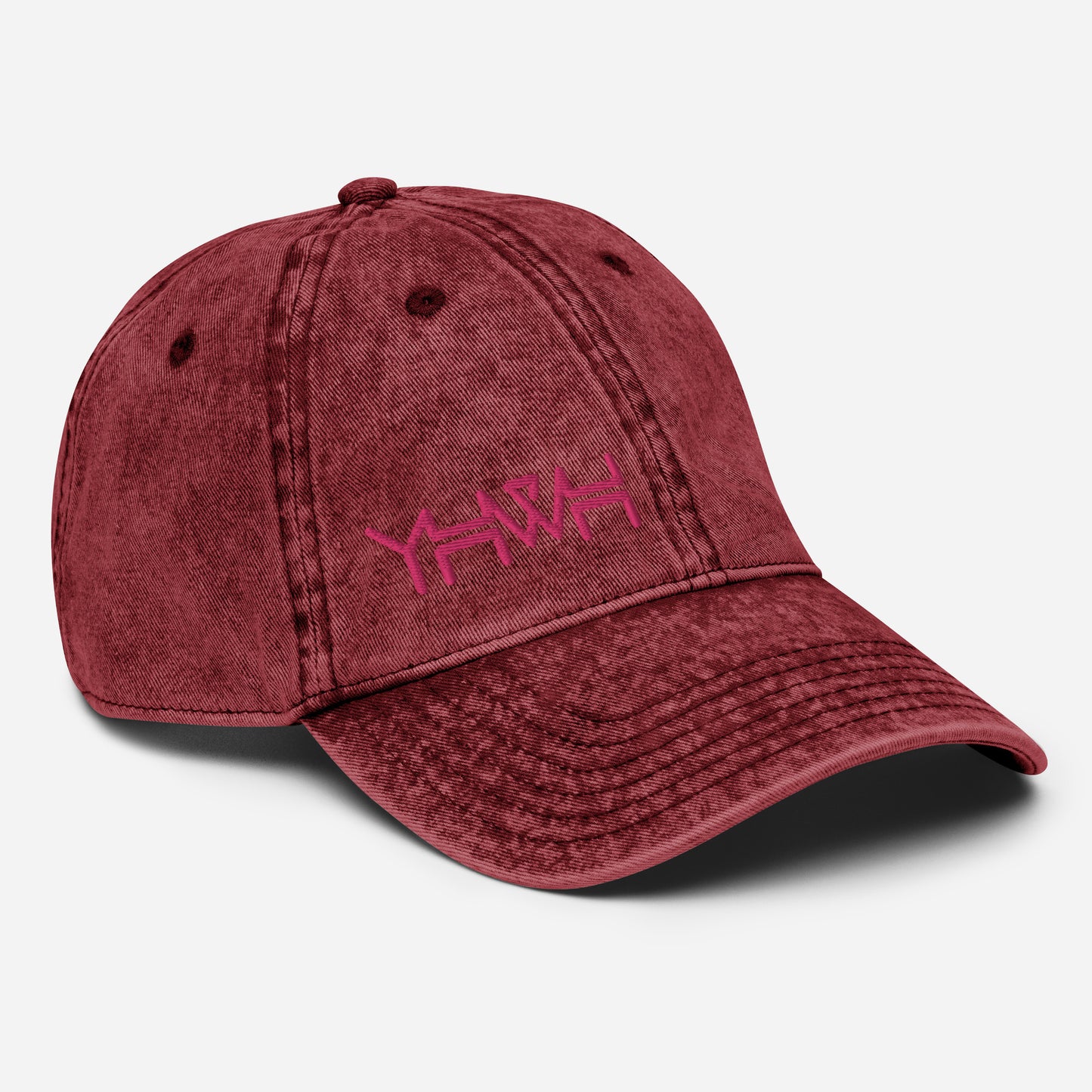 YHWH - Dad Hat Vintage Buckle - Pink Edge