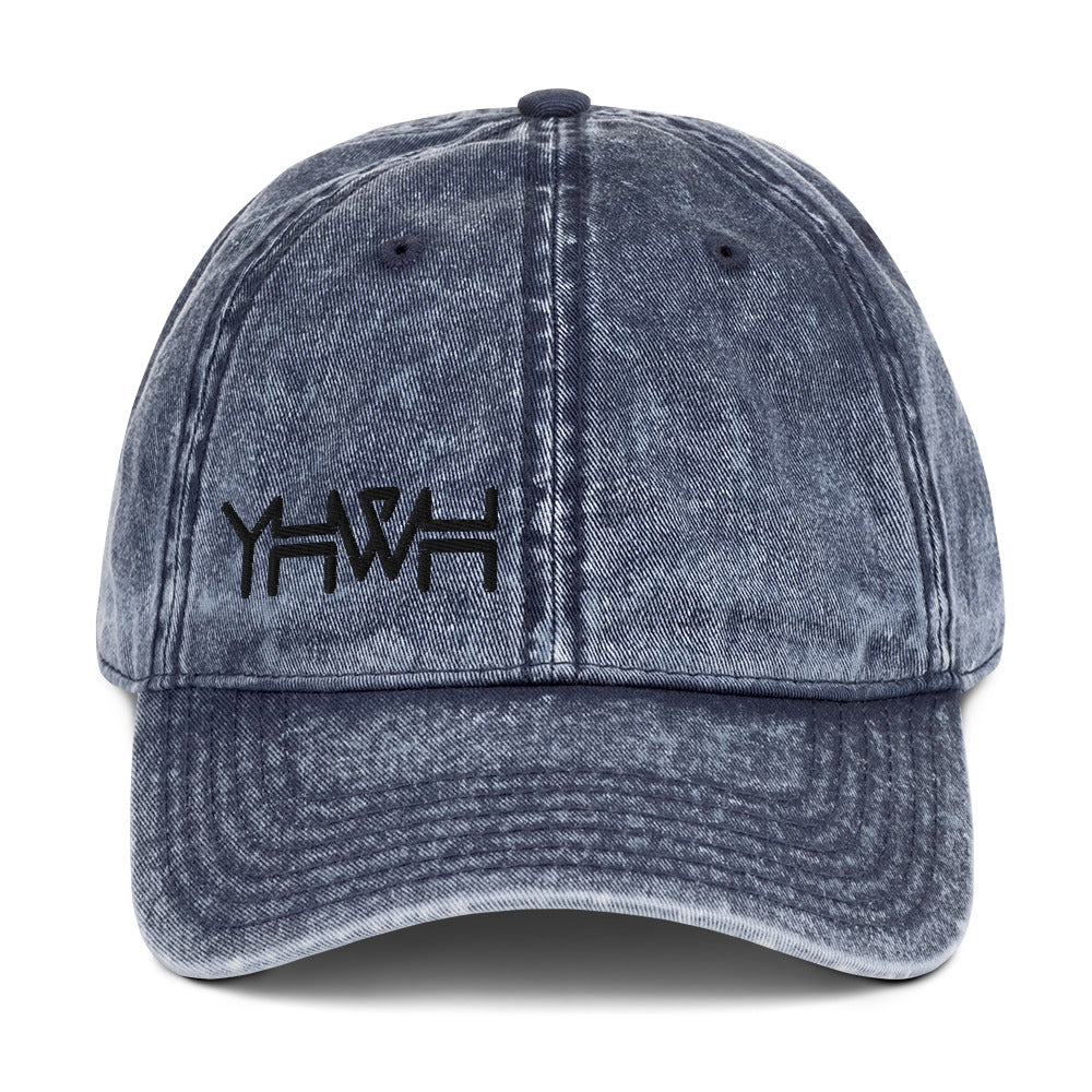 YHWH - Dad Hat Vintage Buckle - Black Edge