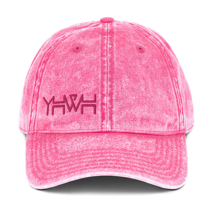 YHWH - Dad Hat Vintage Buckle - Pink Edge