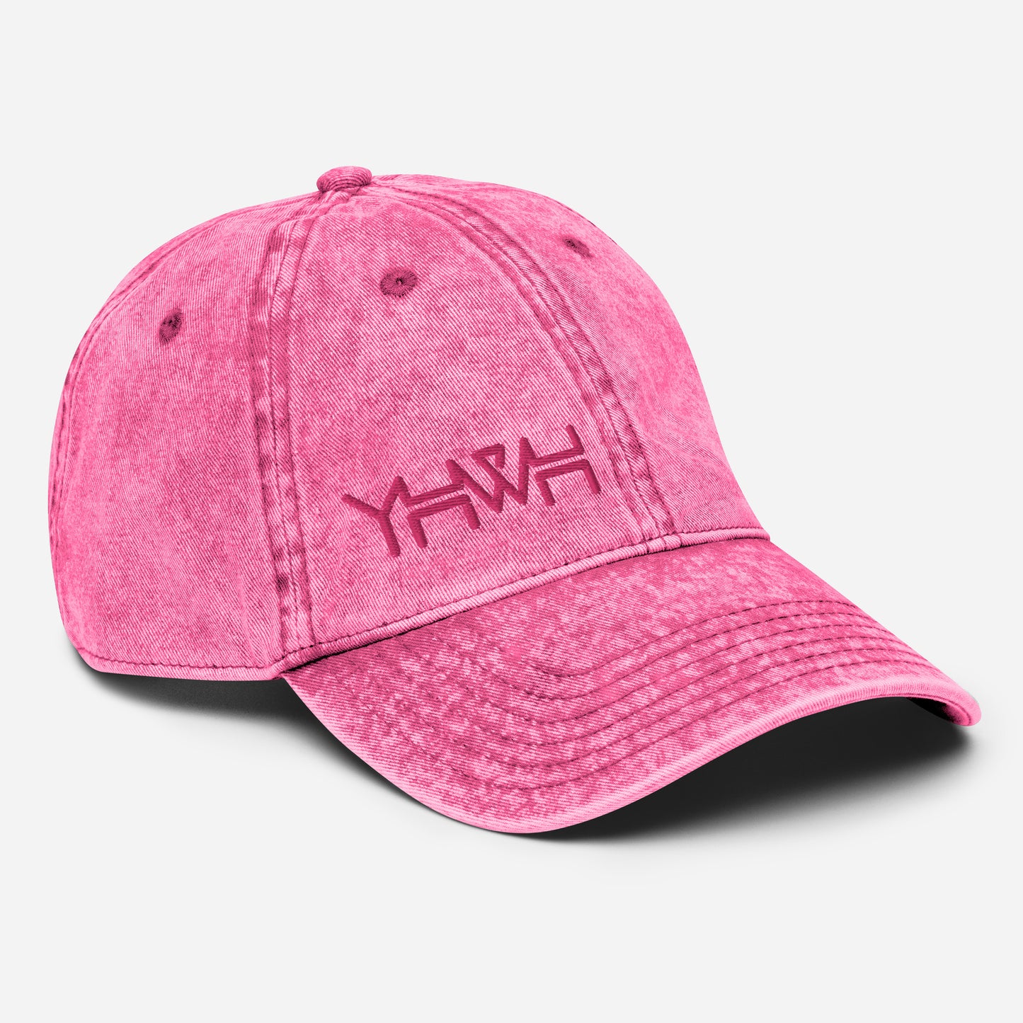 YHWH - Dad Hat Vintage Buckle - Pink Edge