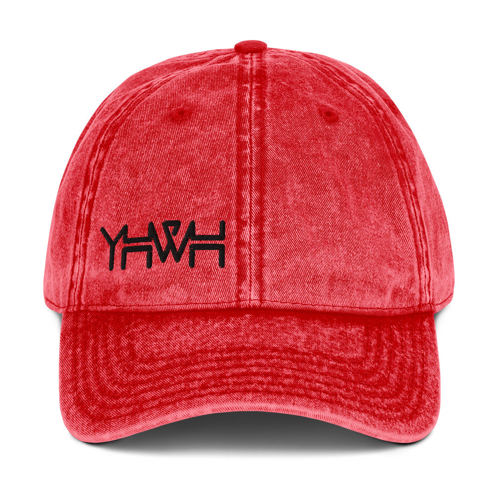 YHWH - Dad Hat Vintage Buckle - Black Edge