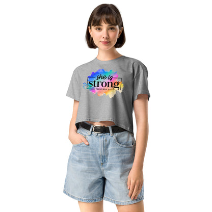 Women’s crop top - She Is Strong