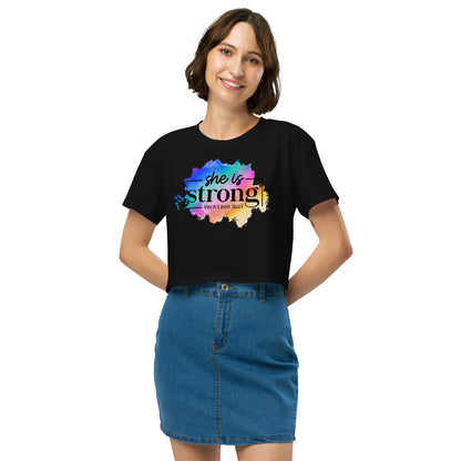 Women’s crop top - She Is Strong