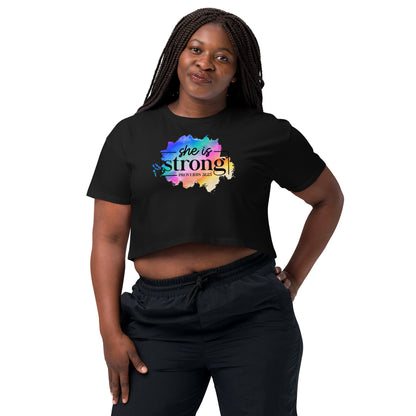 Women’s crop top - She Is Strong