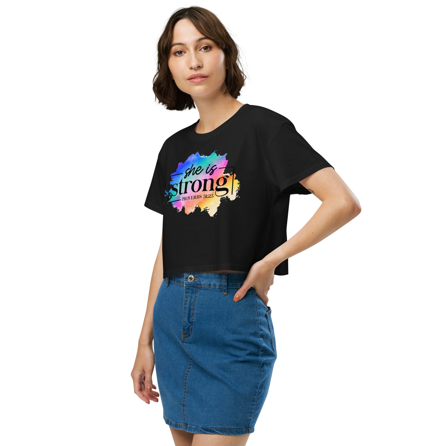 Women’s crop top - She Is Strong