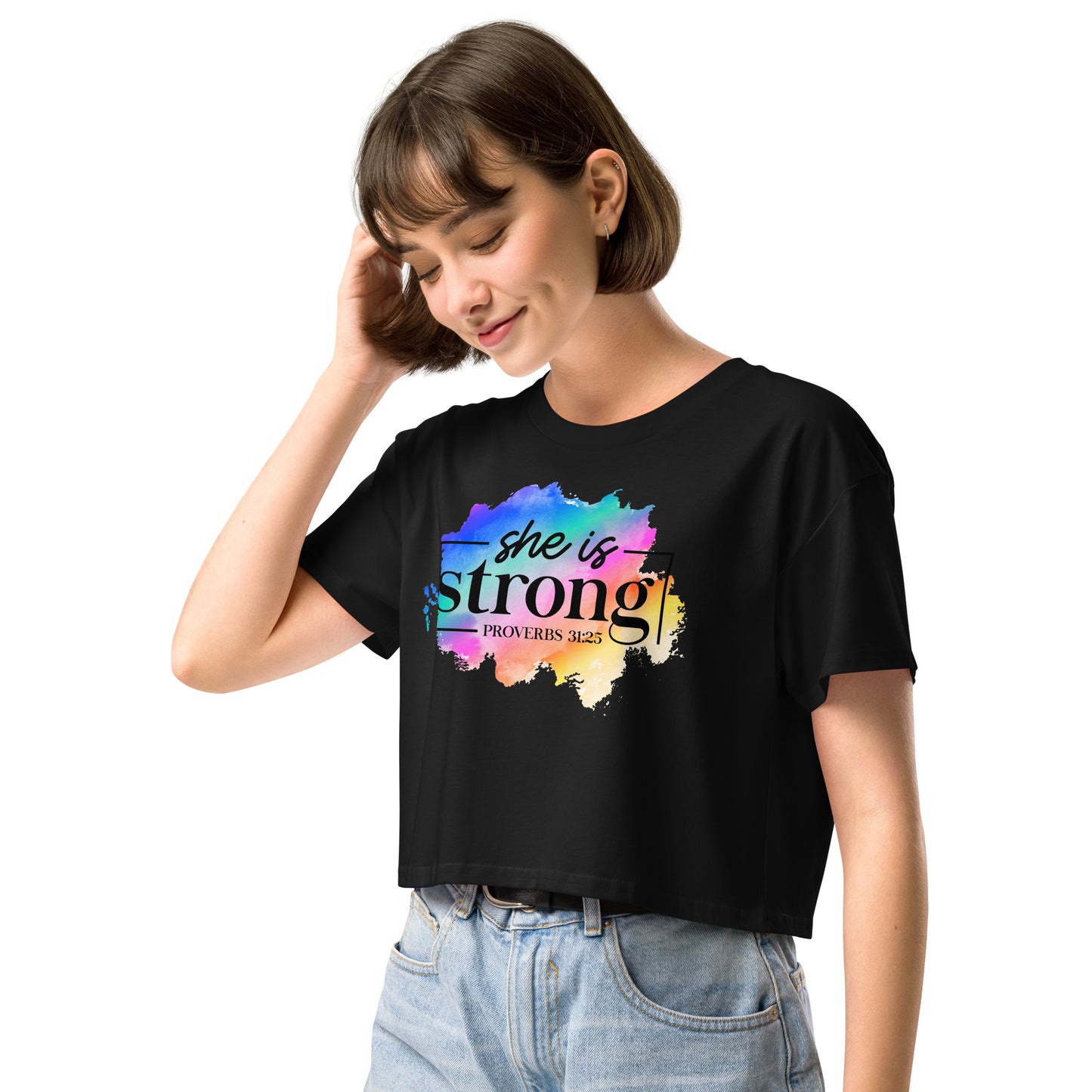 Women’s crop top - She Is Strong