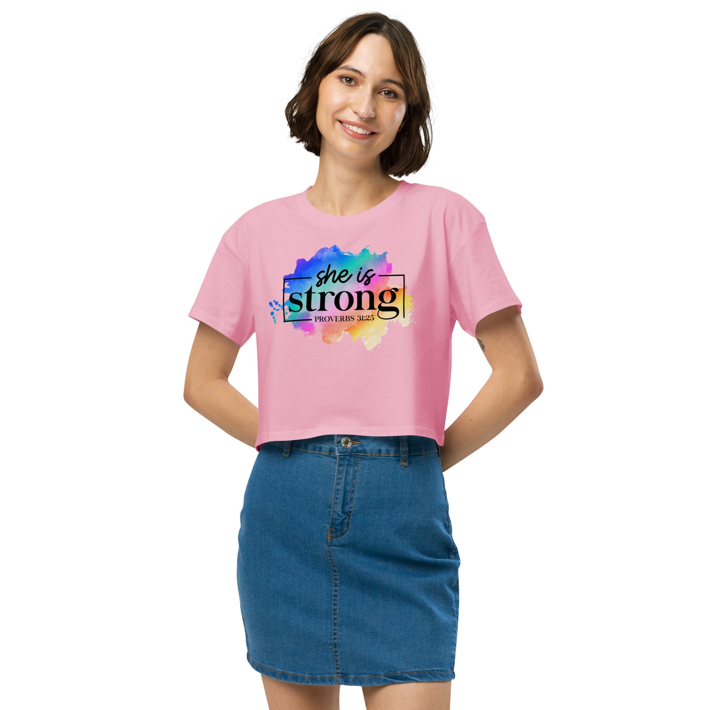 Women’s crop top - She Is Strong