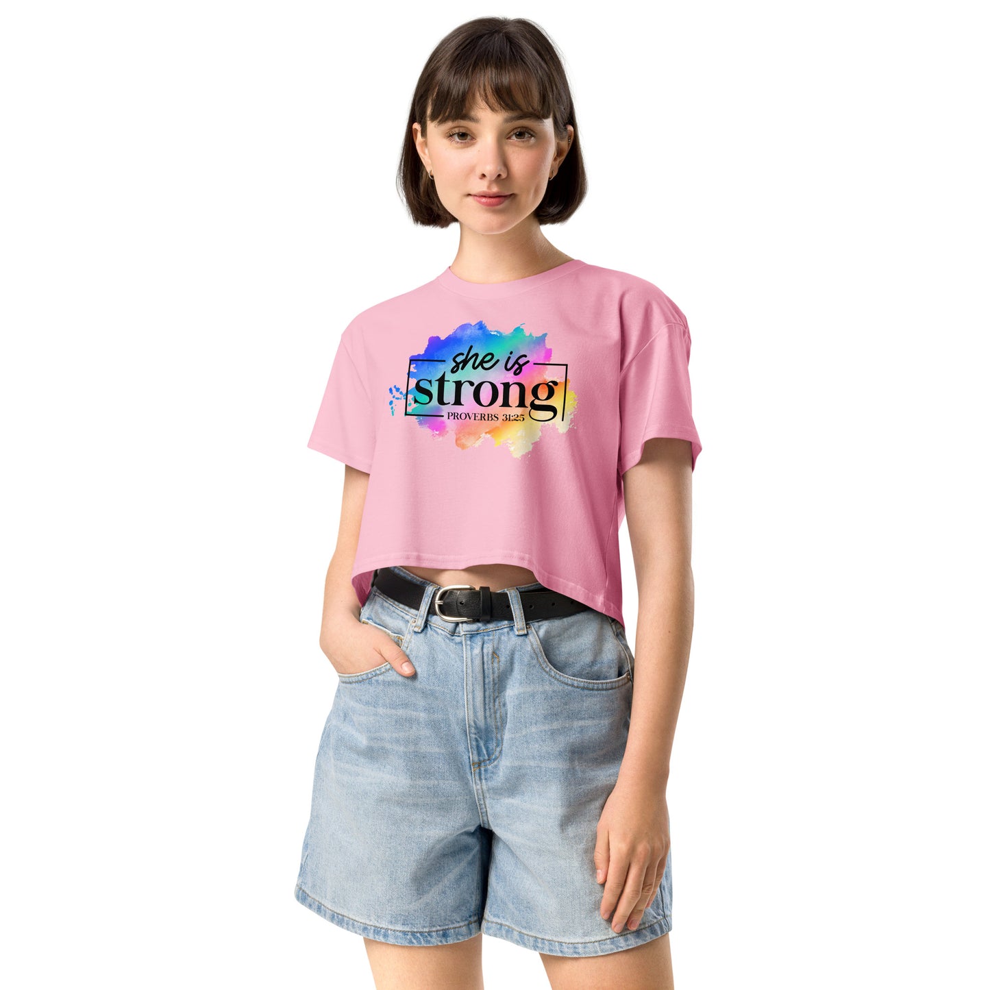 Women’s crop top - She Is Strong