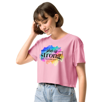 Women’s crop top - She Is Strong