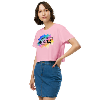 Women’s crop top - She Is Strong