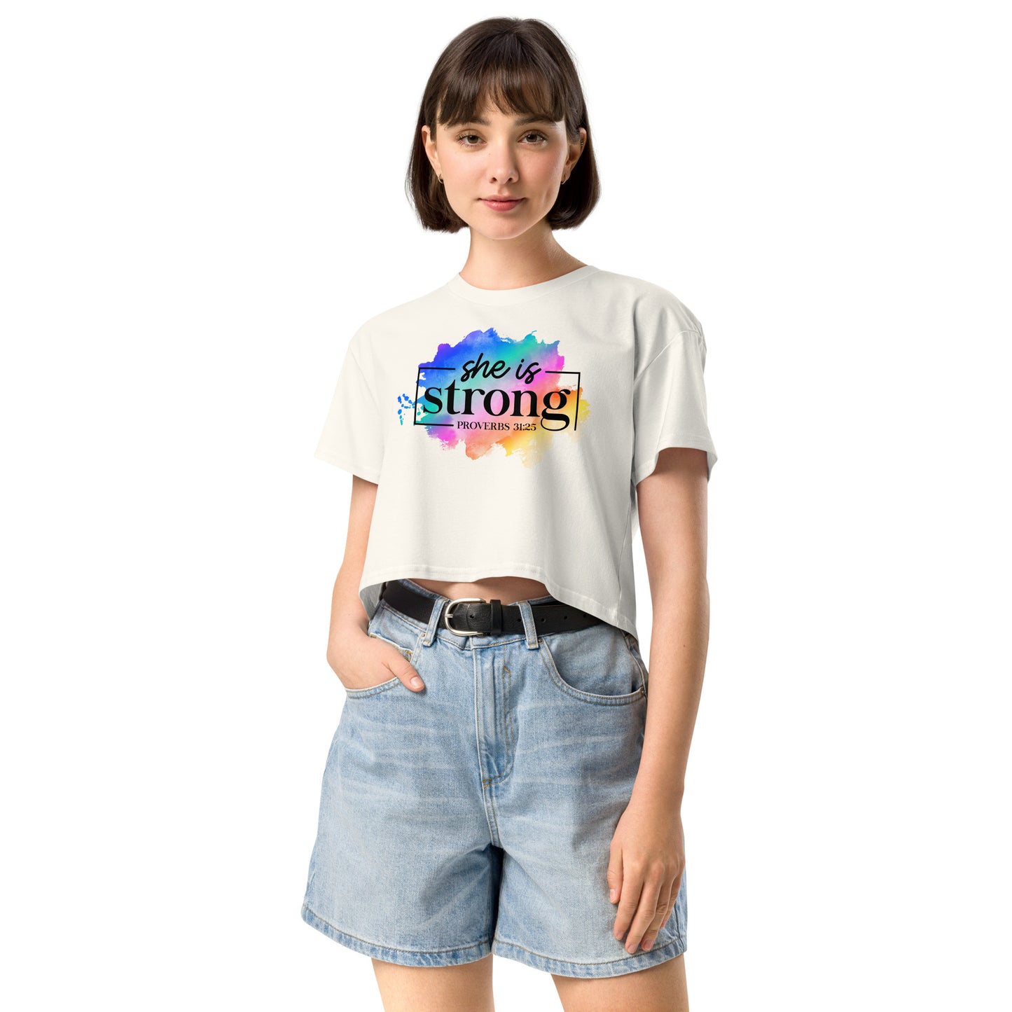 Women’s crop top - She Is Strong