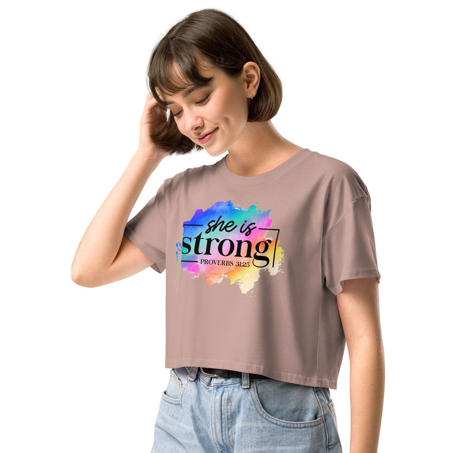 Women’s crop top - She Is Strong