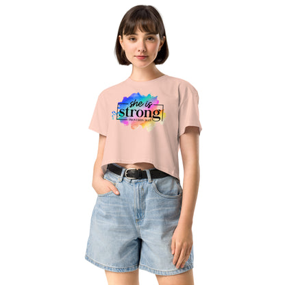 Women’s crop top - She Is Strong