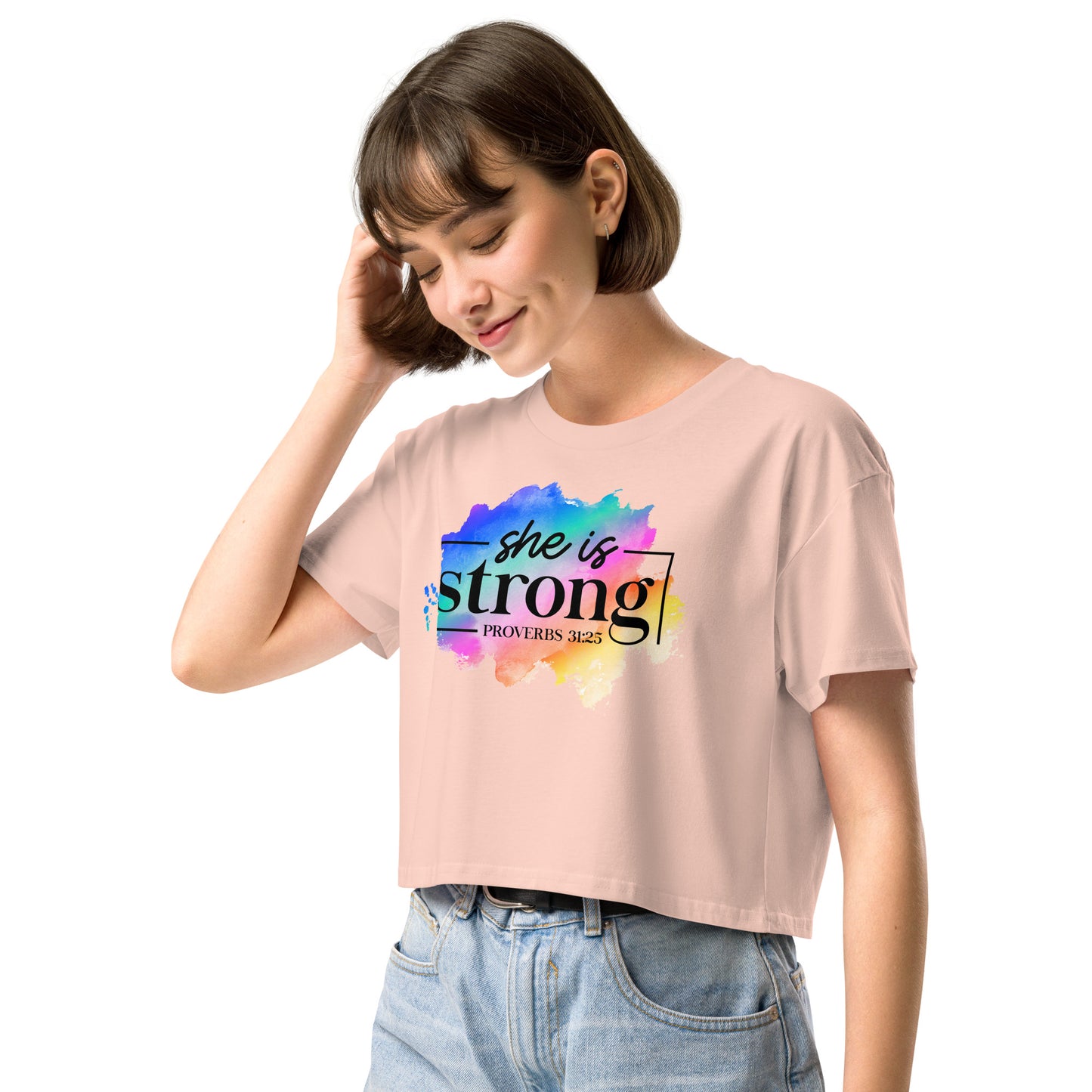 Women’s crop top - She Is Strong