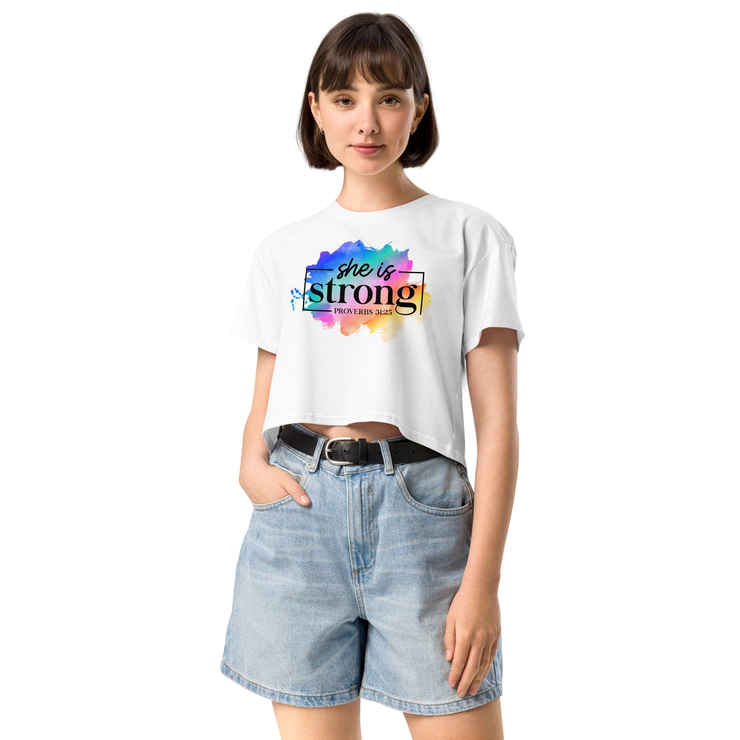 Women’s crop top - She Is Strong