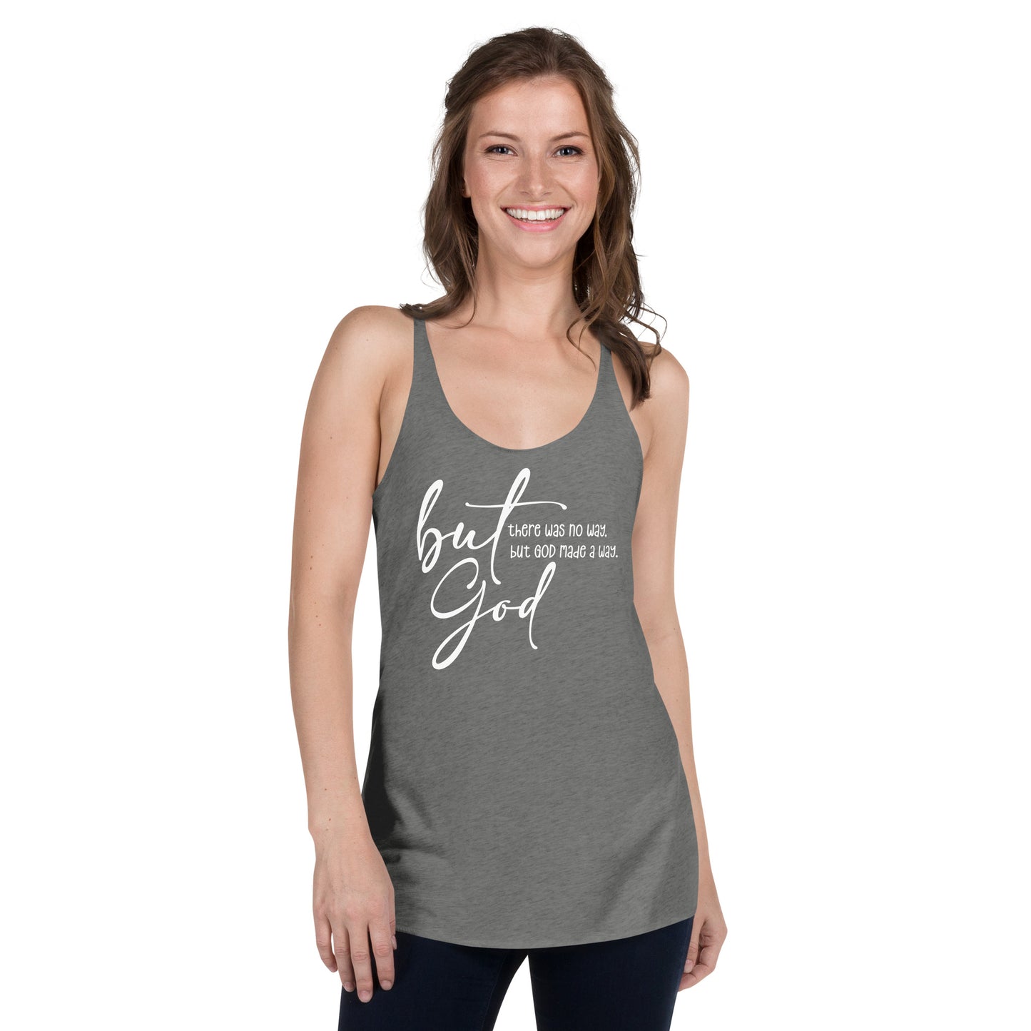 But God - Women's Racerback Tank