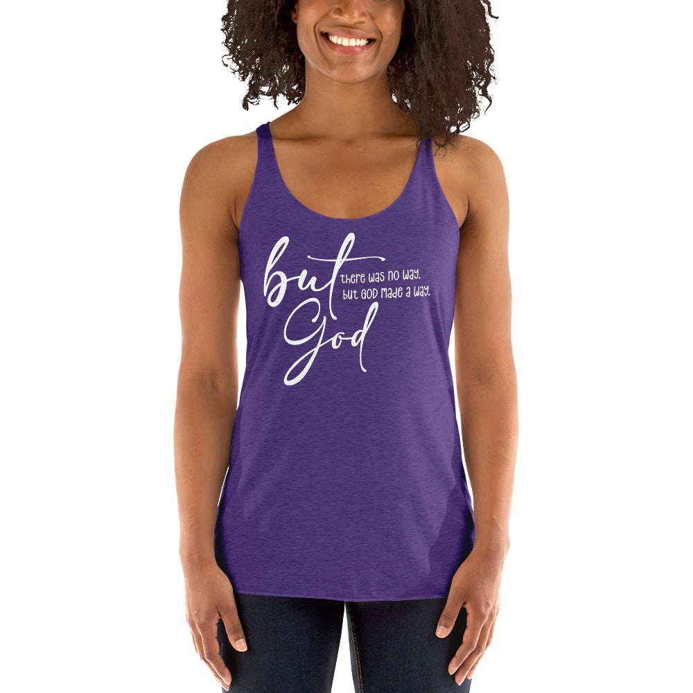 But God - Women's Racerback Tank