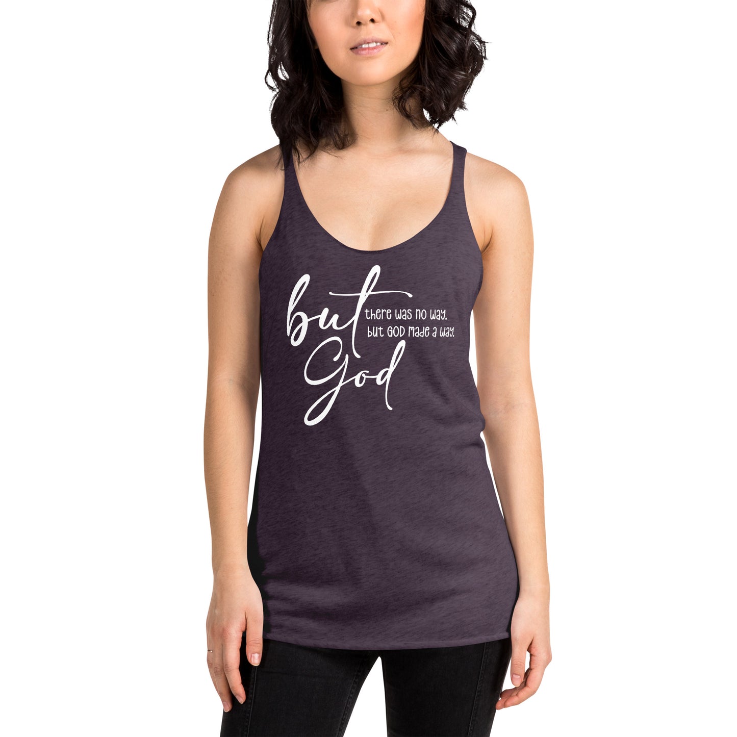 But God - Women's Racerback Tank