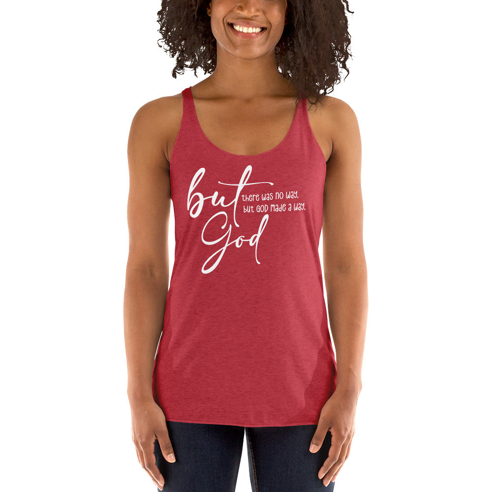 But God - Women's Racerback Tank